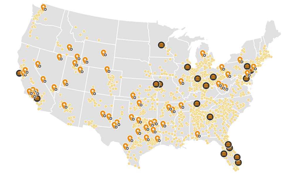 Mobility service center map