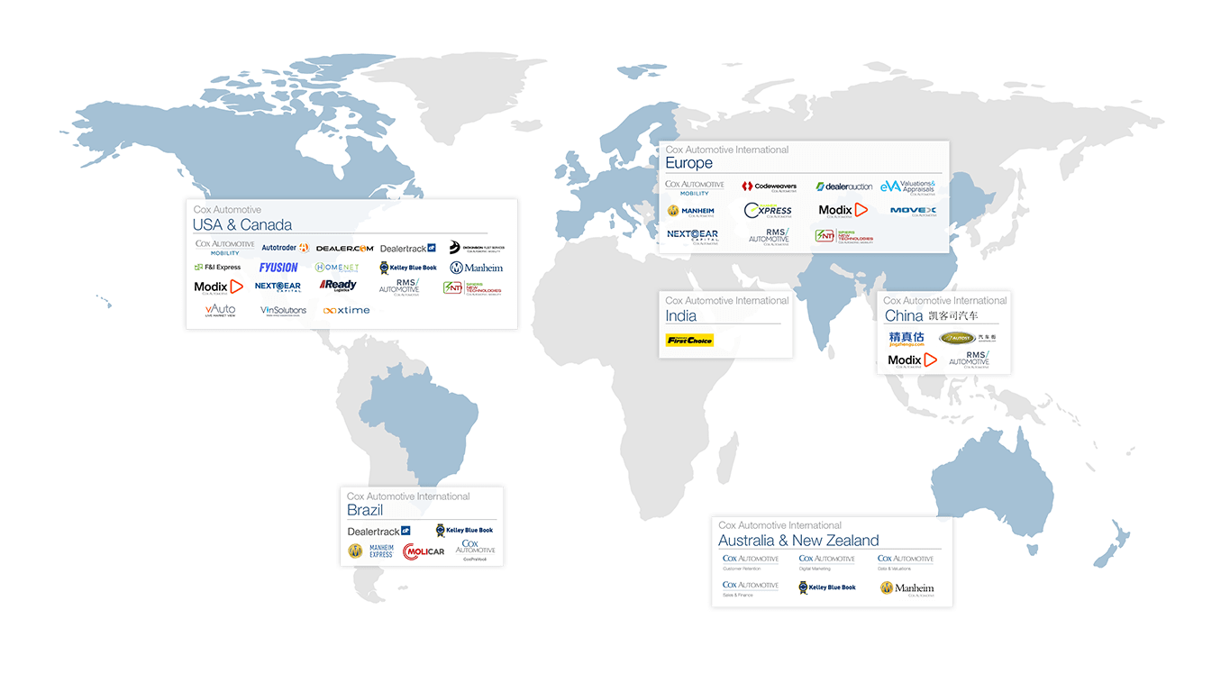 Cox Automotive International Map