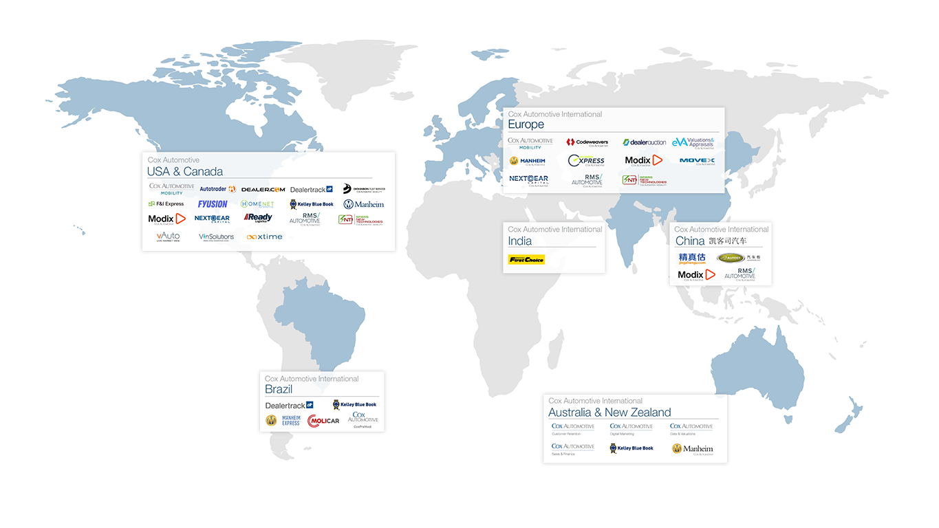 Cox Automotive International Map