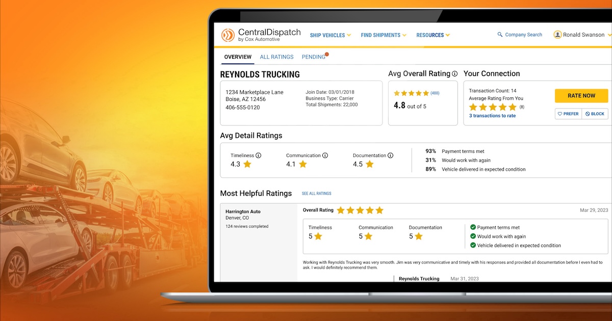Cox Automotive to Revolutionize the Vehicle Transportation Experience for Shippers and Carriers