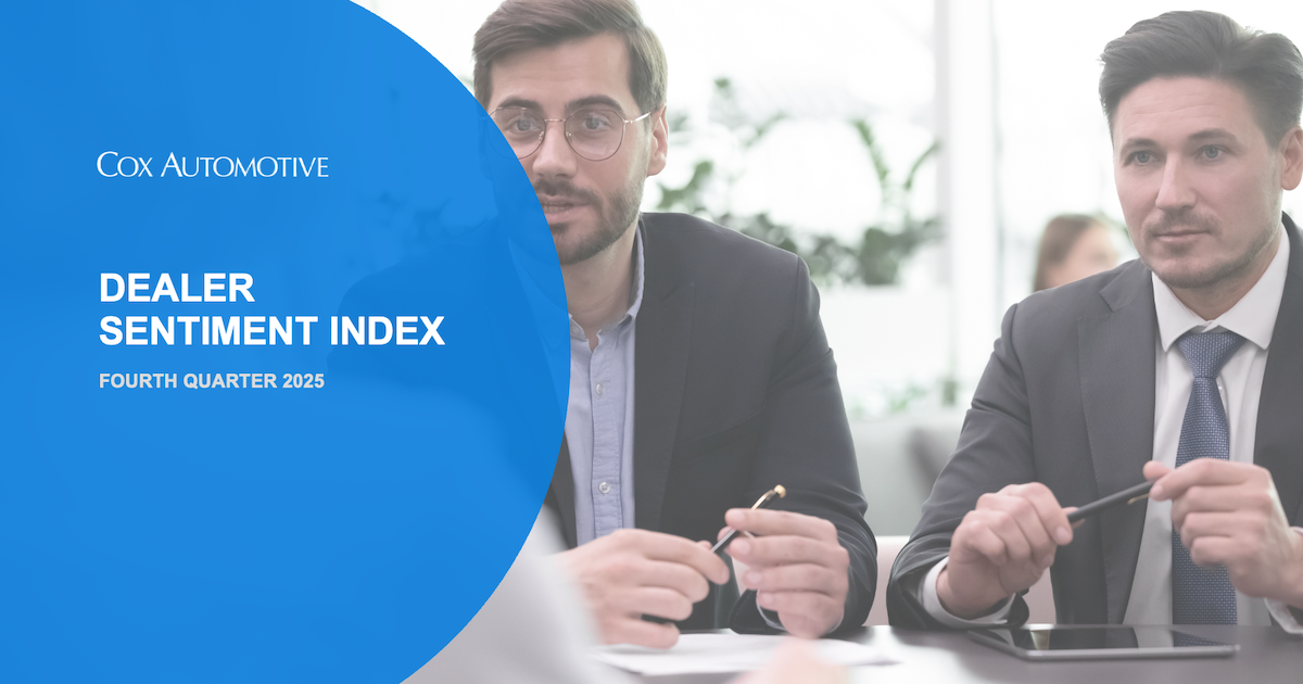 Q4 2025 Cox Automotive Dealer Sentiment Index: Dealer Caution Deepens as Market Sentiment Falls; EV Outlook and Profits Weaken While New-Vehicle Inventory Grows